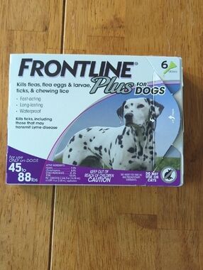 Frontline Plus for Dogs Flea & Tick Treatment - 45-88lbs - 6 Doses